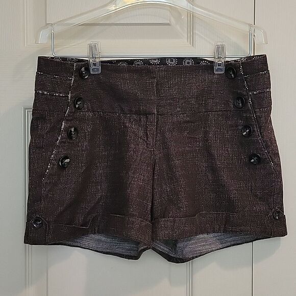 FRESH WEST Black Lightweight Denim Sailor Shorts Size 5 - Picture 2 of 6